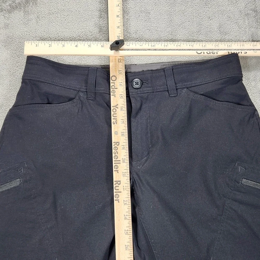 Eddie Bauer Pants Mens 33x32 Black First Ascent Hiking Zip Pocket Stretch